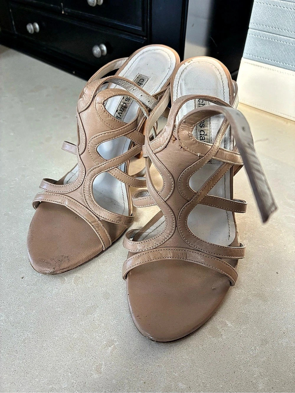 Charles David Strappy Heels in tan US 7 B